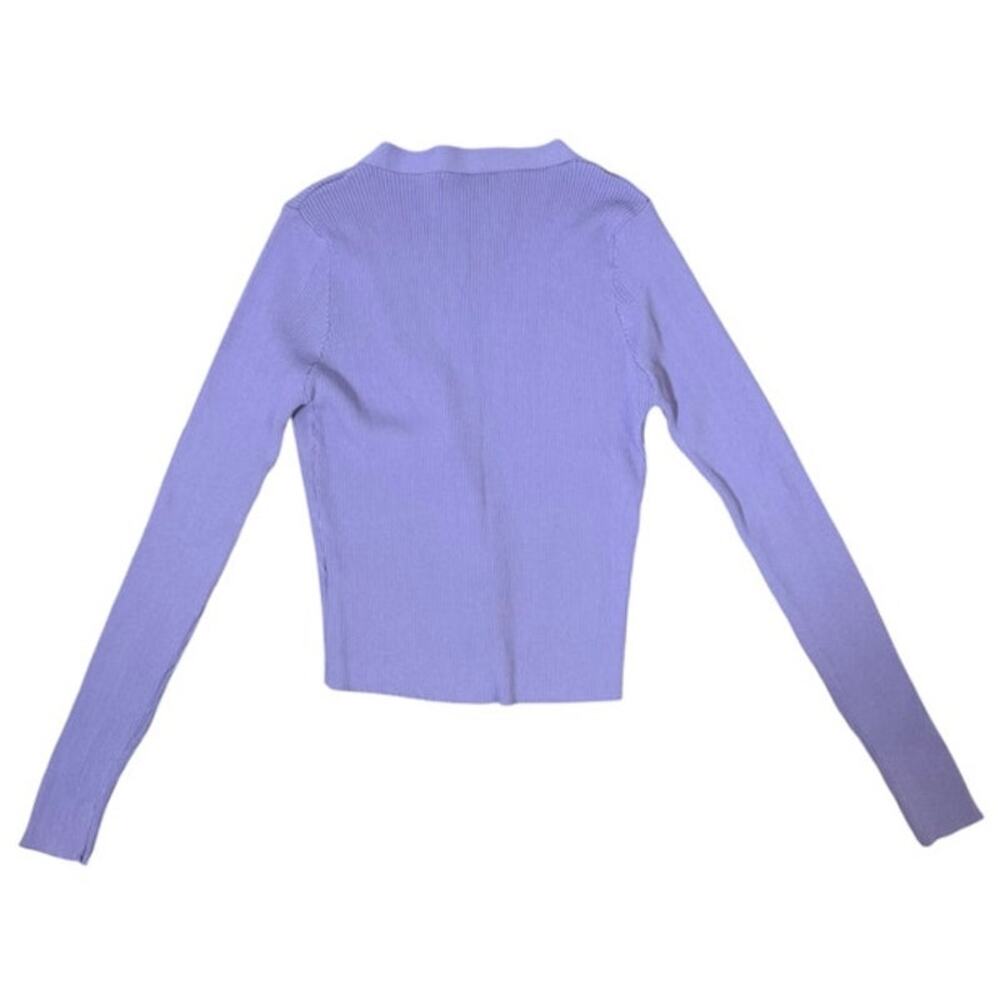 re:named Ribbed Sweater Button Front Cardigan V-Neck Long Sleeve Size Small - Picture 4 of 9